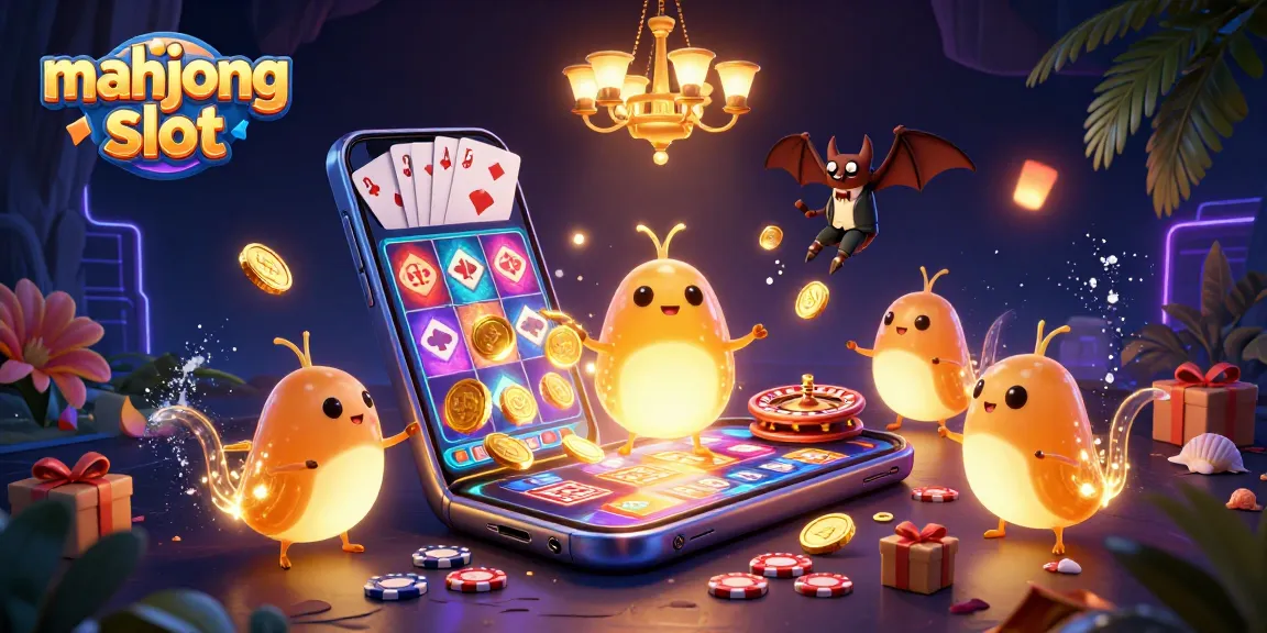 Spin the reels of mahjong slots with glowworms lighting up a vibrant casino atmosphere.