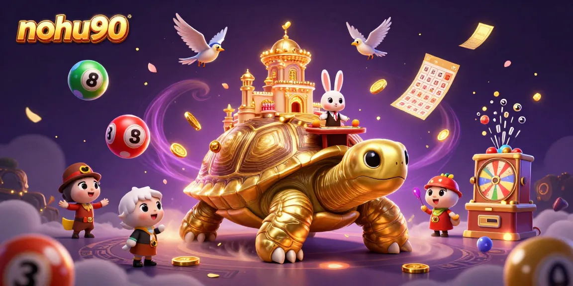 Experience thrilling gameplay at NOHU90 with vibrant casino elements and a colorful jackpot scene.