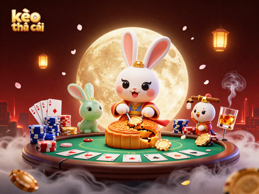 Engaging illustration of kèo nhà cái showcasing gameplay with vibrant characters and poker elements.