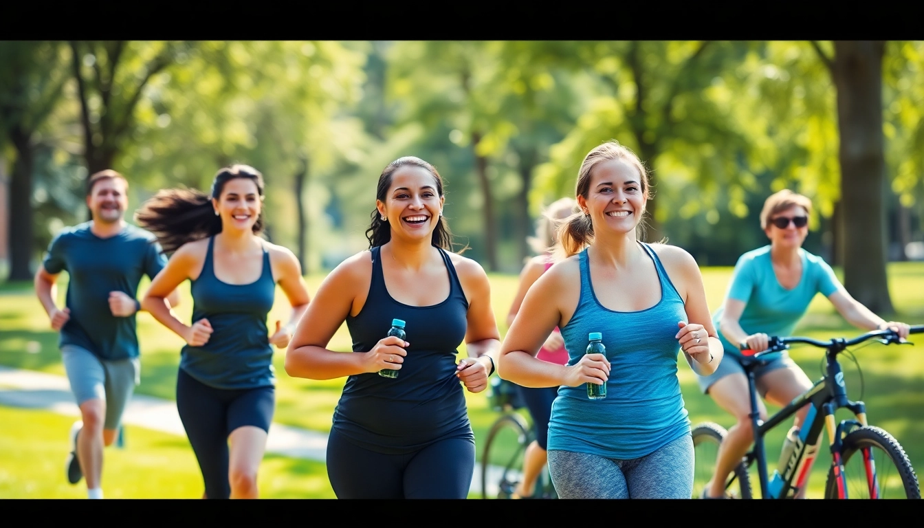 Individuals exercising outdoors to promote effective Weight Loss strategies in a healthy lifestyle.