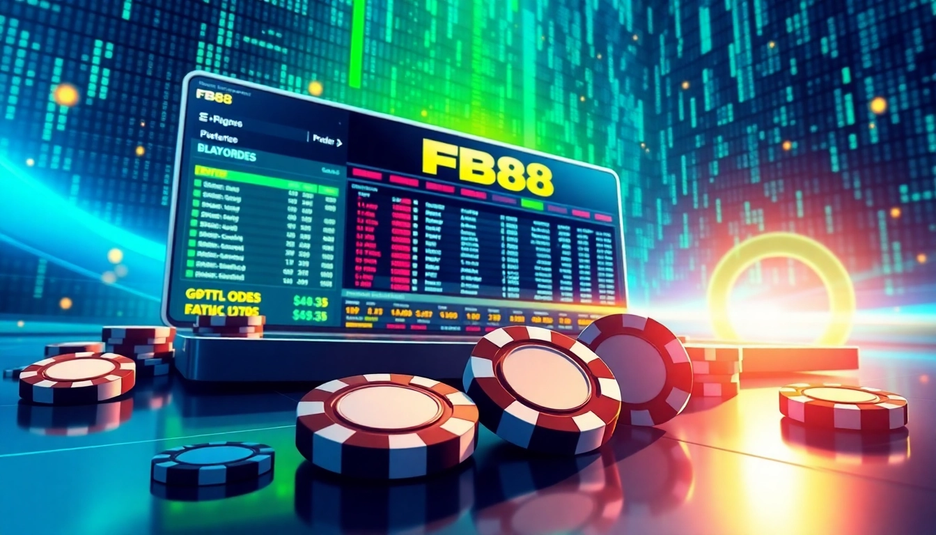 Experience the exhilarating world of online betting with FB88, featuring live sports odds and vibrant visuals.