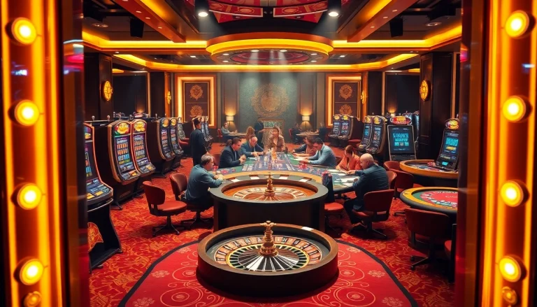 Explore the vibrant casino experience at https://bet888.solutions/ featuring thrilling slot machines and intense player action at poker tables.