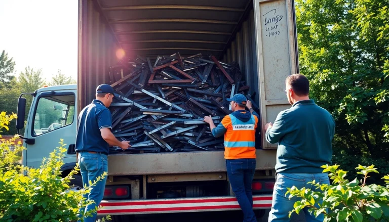 Efficient Schrottabholung Wuppertal service loading scrap for responsible recycling.
