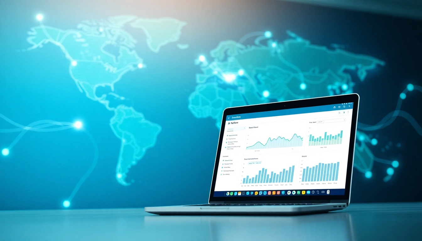 Showcasing the functionality of residential proxy services, with a network visualization and data analytics.