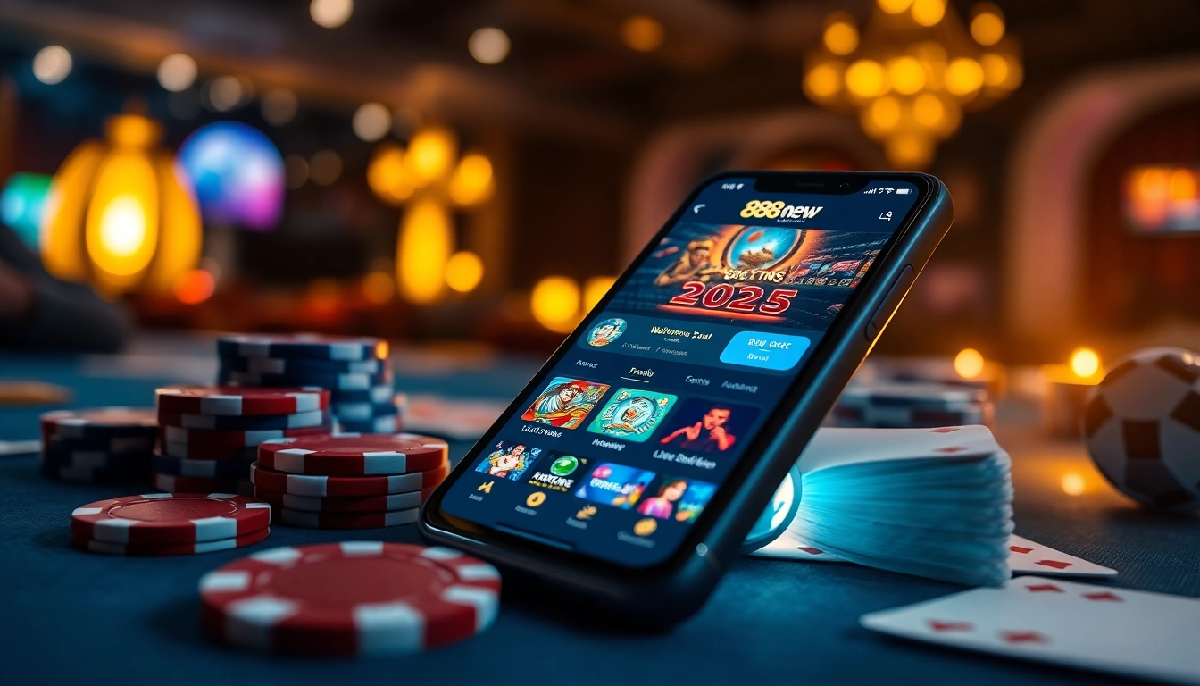 Experience the thrill of online gambling with 888new's vibrant app interface showcasing games, safety, and support.