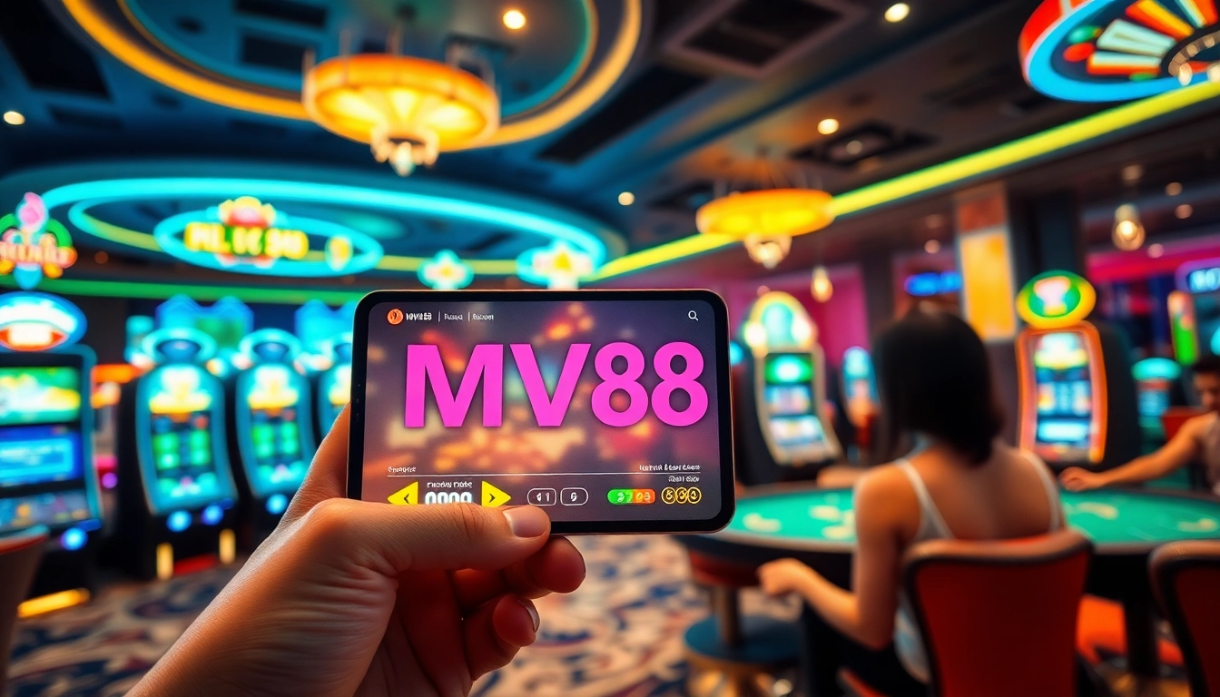 Exciting MV88 game experience in a modern online gaming environment with vibrant visuals.