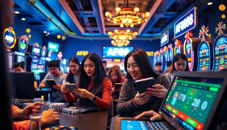 AF88 online gaming platform featuring players engaged in thrilling betting activities.