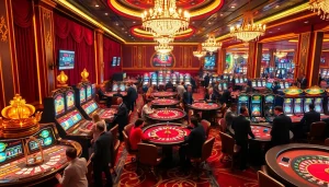 KJC AC 2 highlights a bustling casino floor with players strategizing over poker games and roulette tables.