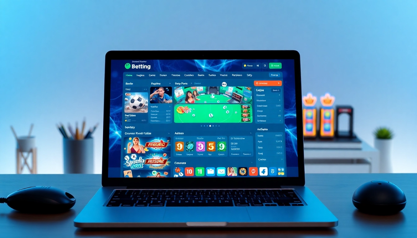 Illustration of the AF88 com betting platform interface showcasing an engaging user experience.