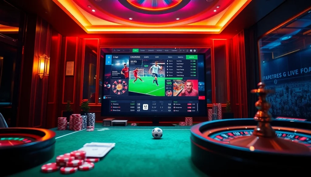 Exciting betting options for ta88 bóng đá on an upscale online casino interface.
