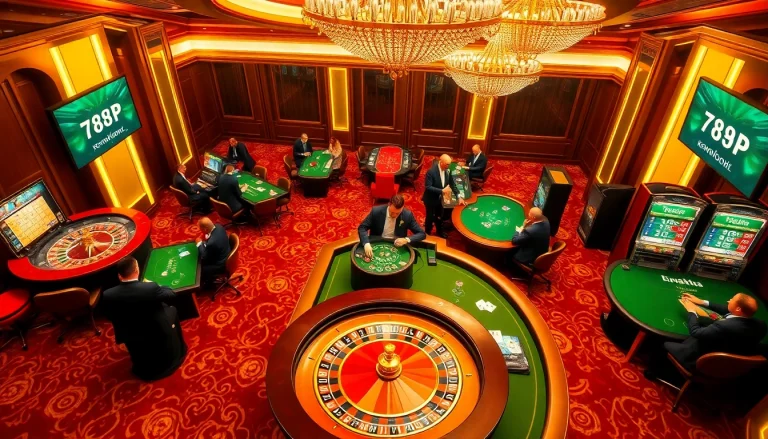 Luxurious casino environment showcasing immersive poker and roulette experiences at 789p.