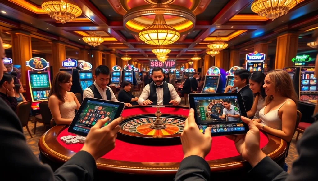 S88VIP players enjoying an exciting casino experience at high-stakes gaming tables.