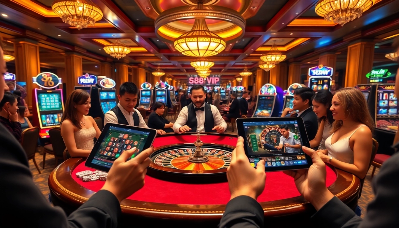 S88VIP players enjoying an exciting casino experience at high-stakes gaming tables.