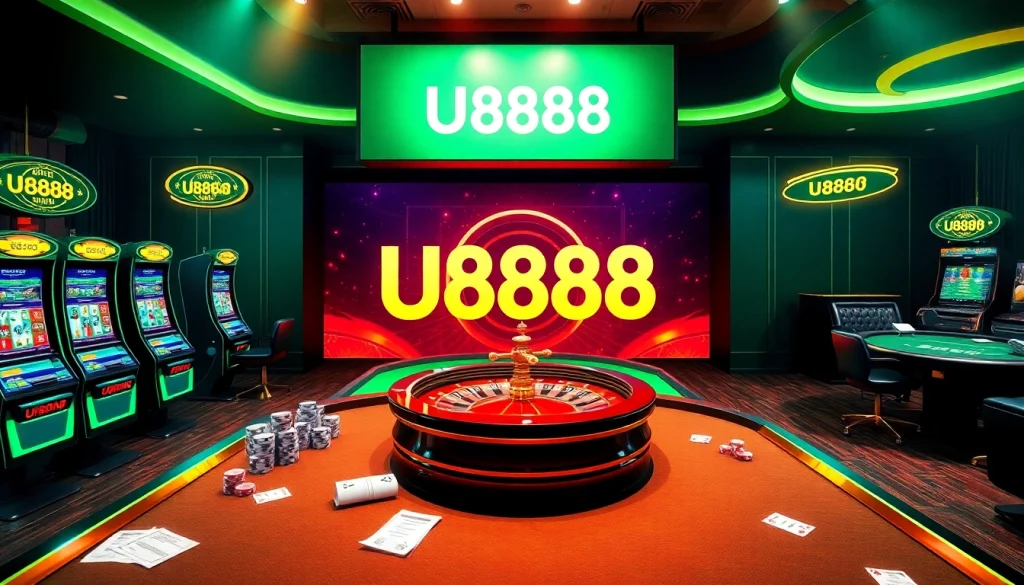 Experience thrilling online gaming with U8888's exciting casino atmosphere.