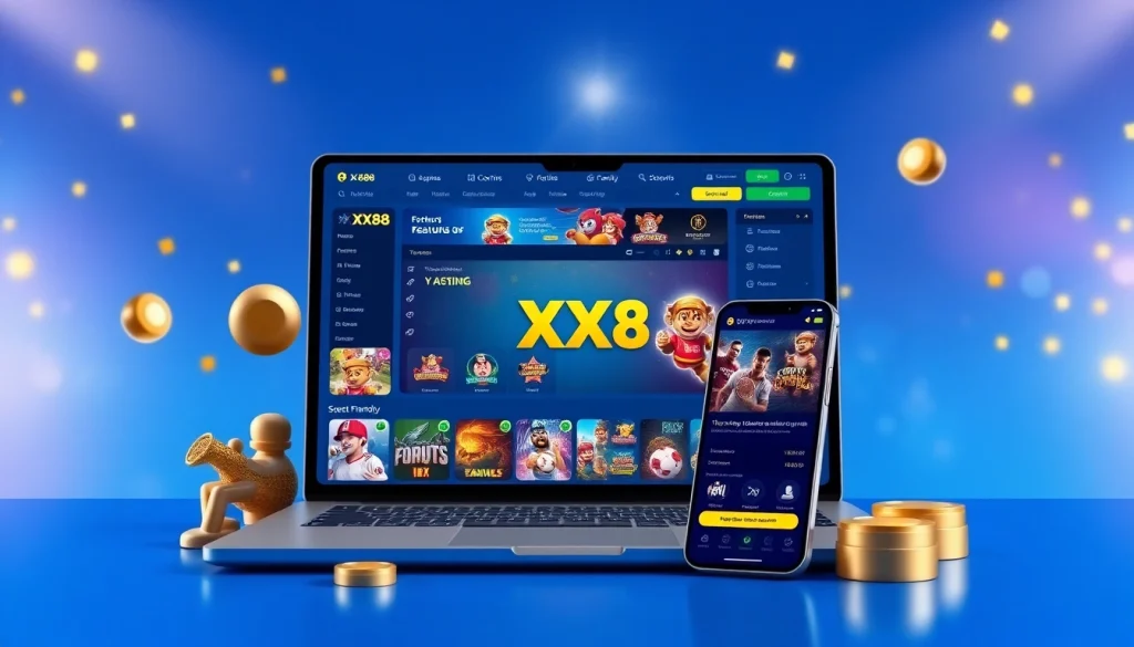 Engaging interface of Nhà cái xx88 showcasing diverse gambling options and promotions.