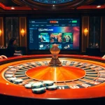 Players enjoying a thrilling game at the glamorous casino with betting options on https://rr88c.mobi/.