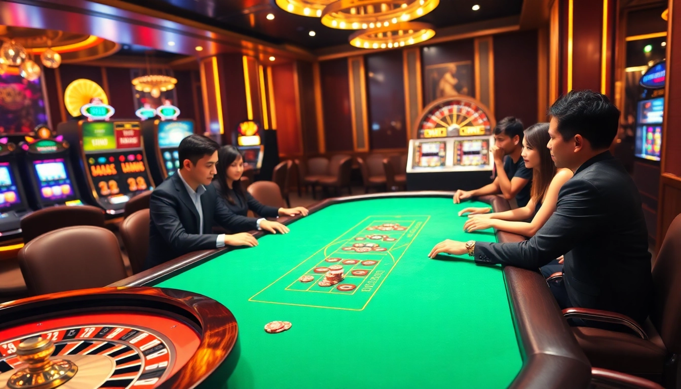 S88VIP players enjoying a thrilling casino game at a luxurious poker table.