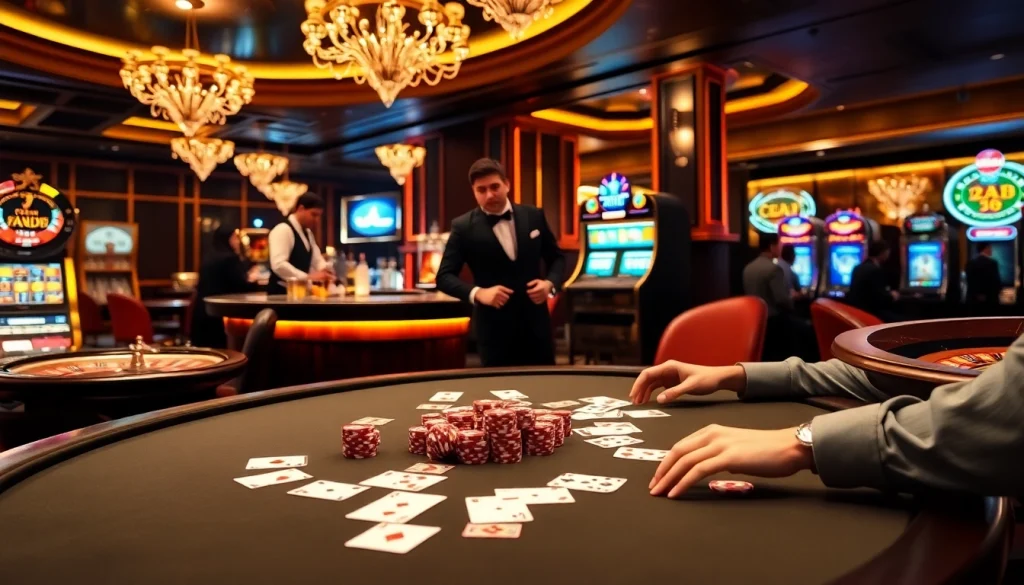 Experience high-stakes poker action at MM88 casino with vibrant chips and elegant tables.