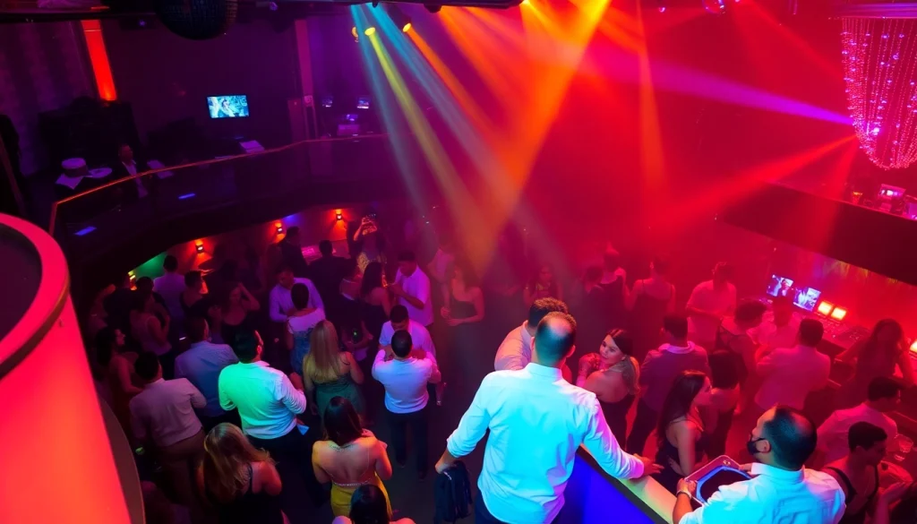 Dynamic nightlife at Club Noir, the premier night club sxm experience with vibrant lights and lively atmosphere.