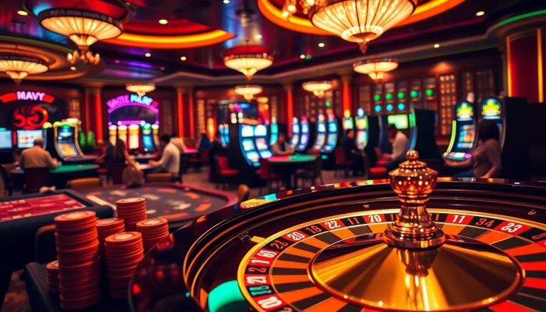 Experience the thrill of gambling at RR88 with vibrant casino tables and enthusiastic players.