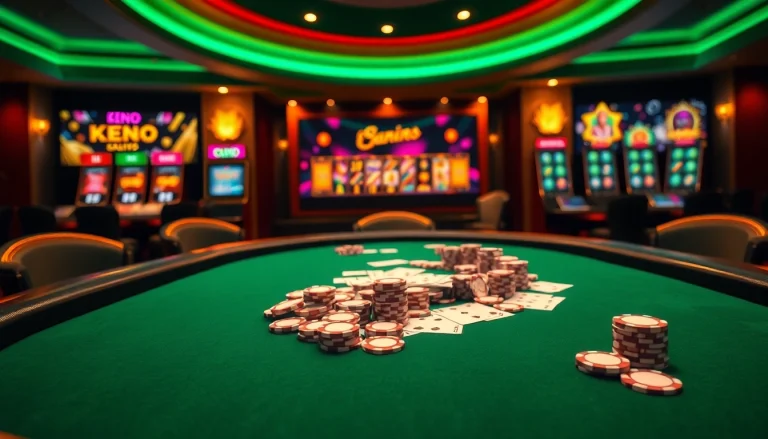 Engage with exciting casino action at abc8.lol featuring a luxurious poker table scene.