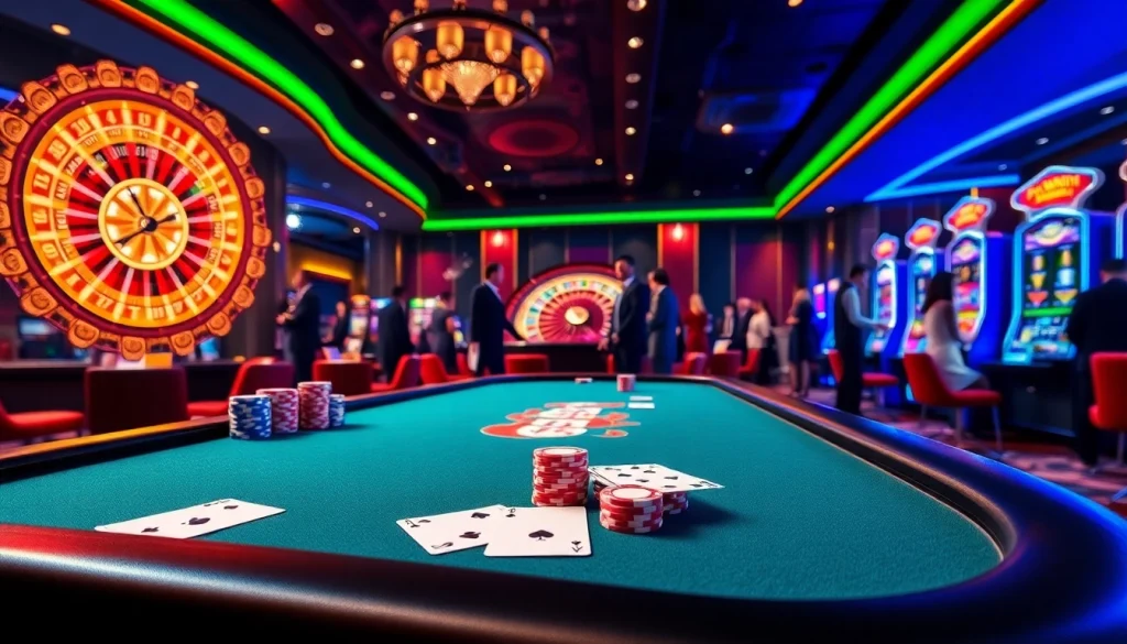 Experience the thrill of 13Win casino with lively poker tables and vibrant slot machines.