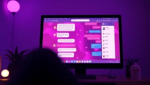 AI sex chat interface showcasing intimate interactions with dynamic chatbot emojis.