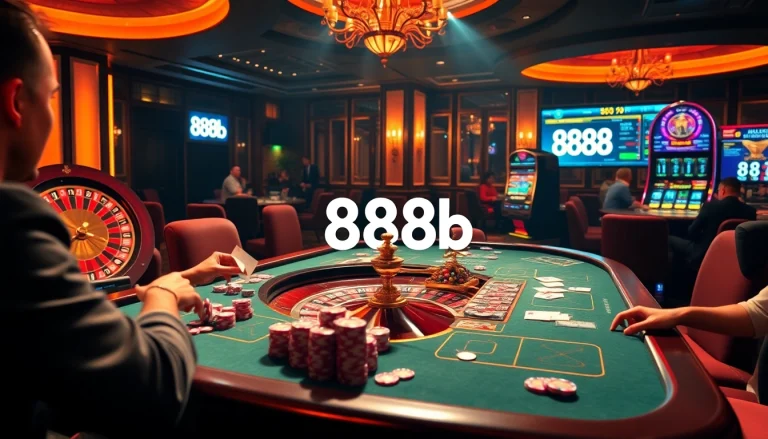 Players winning big at the casino table featuring 888b's exciting games.
