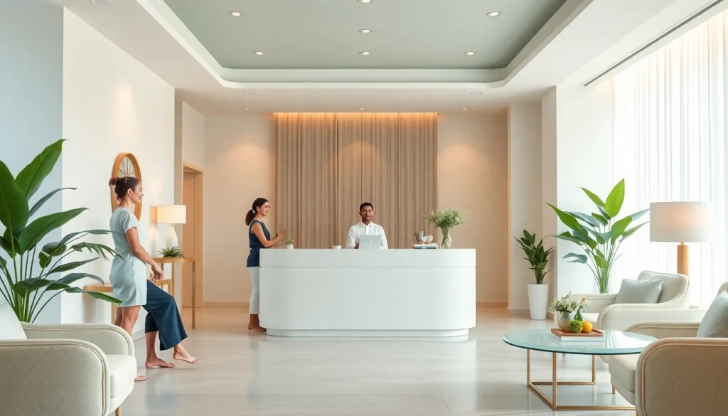Inviting reception area for Spa Ads showcasing professionalism and tranquility.