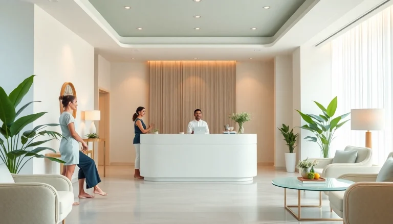 Inviting reception area for Spa Ads showcasing professionalism and tranquility.
