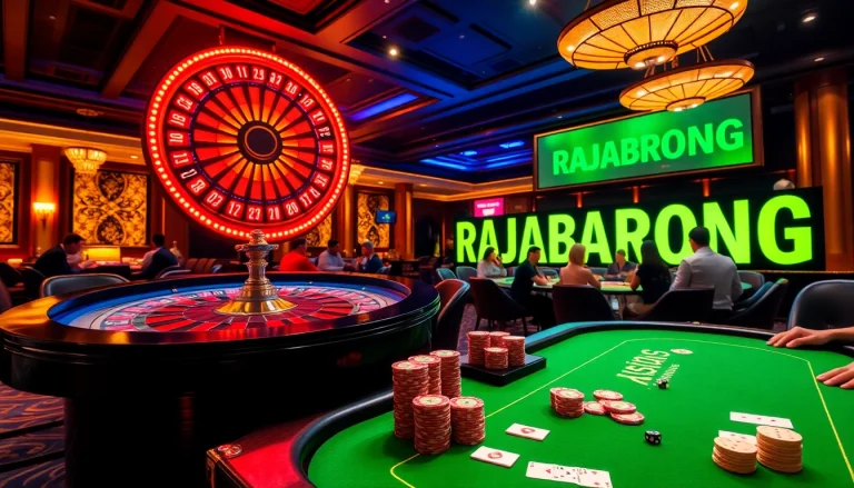 Players engaging at a casino table exploring RAJABARONG for a thrilling gambling experience.