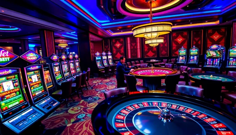 Engage in thrilling gambling at THABET with vibrant casino tables and exciting games.