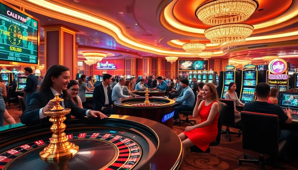Experience the thrill at bl555 com with excited players immersed in luxury casino gambling.