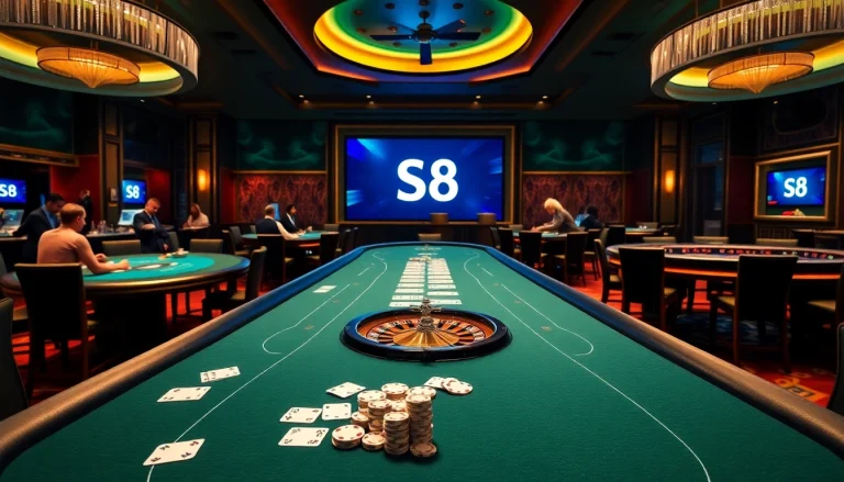 Experience the thrill of S8 with vibrant casino tables and exciting gameplay.