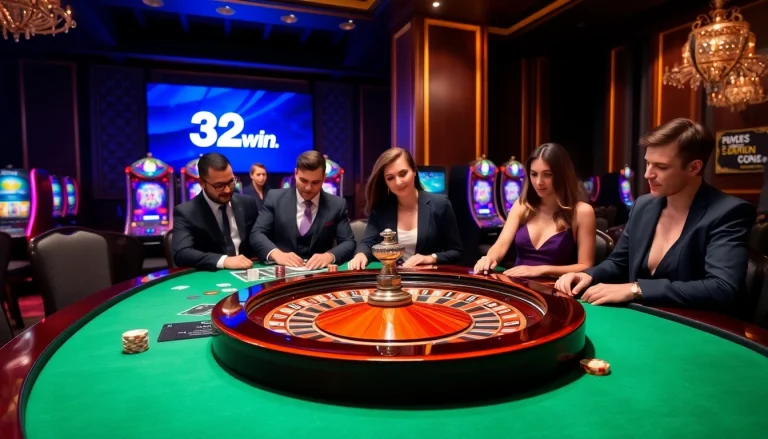 Experience thrilling gameplay at 32win.com casino with vibrant roulette and exciting players.