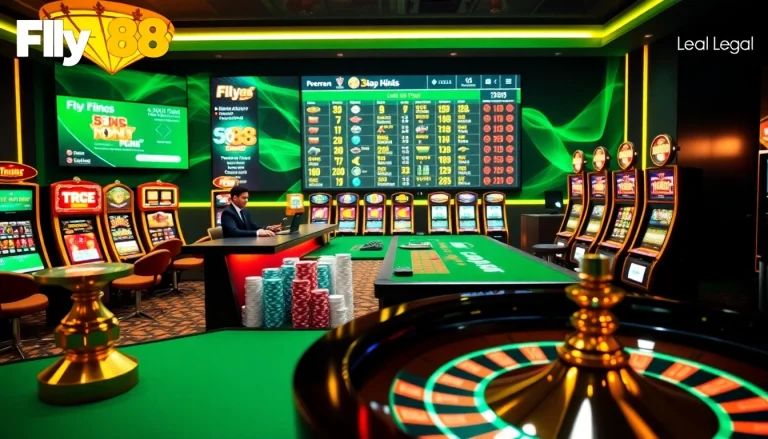Experience thrilling gameplay at Fly88 Legal with vibrant casino elements and modern betting setups.