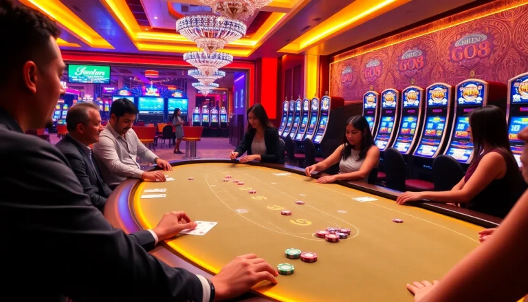 Experience the excitement of Go8 casino action with vibrant gaming tables and thrilling gameplay.