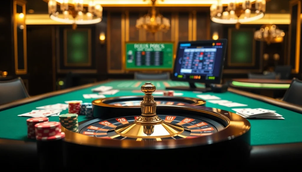 Engage in high-stakes gambling excitement at 789p poker tables, featuring vibrant chips and casino luxury.