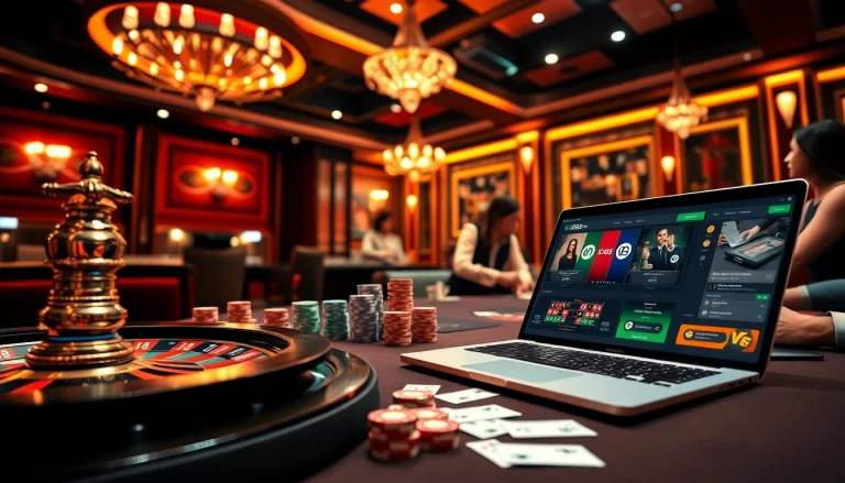 Experience thrilling gameplay at https://five88v.net with vibrant casino scenes and exciting betting action.
