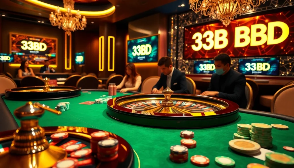 Play exciting games at 33BD's luxurious casino with engaging poker action.