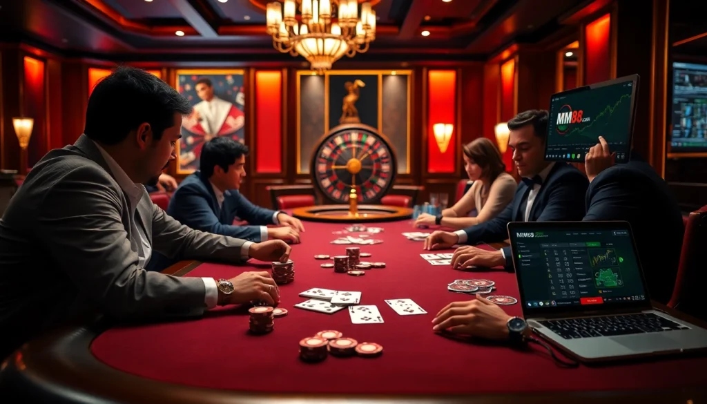Engage in high-stakes poker at MM88.forex's luxurious casino tables.