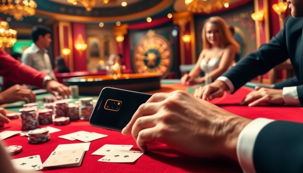 Experience the thrill of S8 casino gaming with players engaged at an exciting poker table.