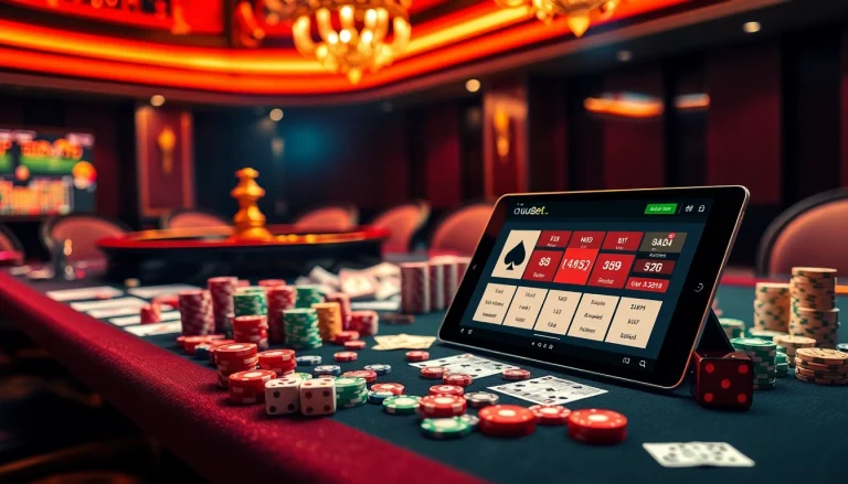 Experience the thrill of gambling at nhà cái usbet with vibrant casino tables and rich visuals.