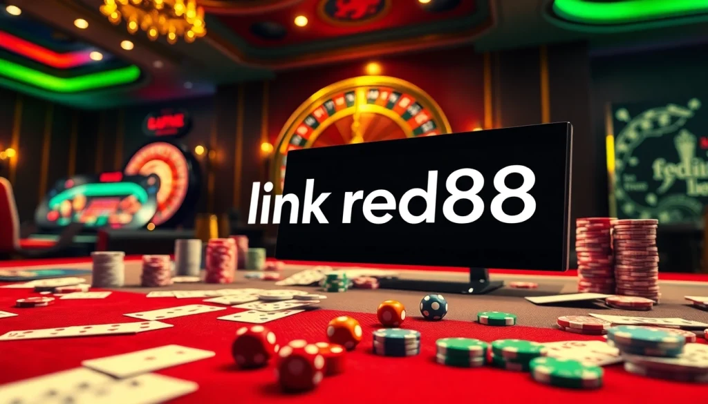 Experience the thrill of gambling with link red88 at an exciting casino table featuring roulette and poker.