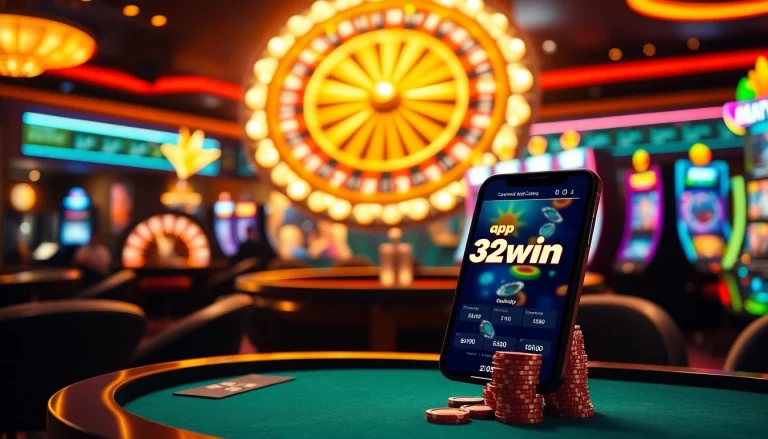 Experience thrilling gameplay with app 32win amidst a lively online casino atmosphere.