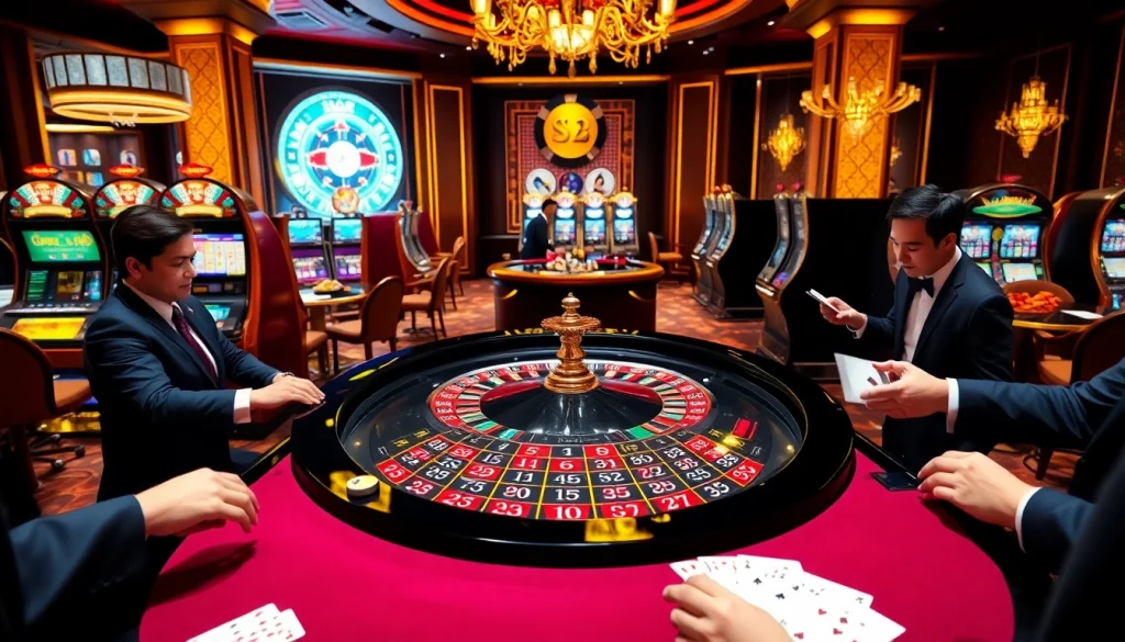 Engaging casino atmosphere highlighting professional roulette play and S8 betting slips.