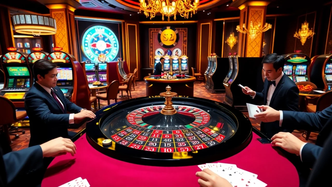 Engaging casino atmosphere highlighting professional roulette play and S8 betting slips.