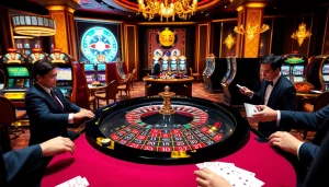 Engaging casino atmosphere highlighting professional roulette play and S8 betting slips.
