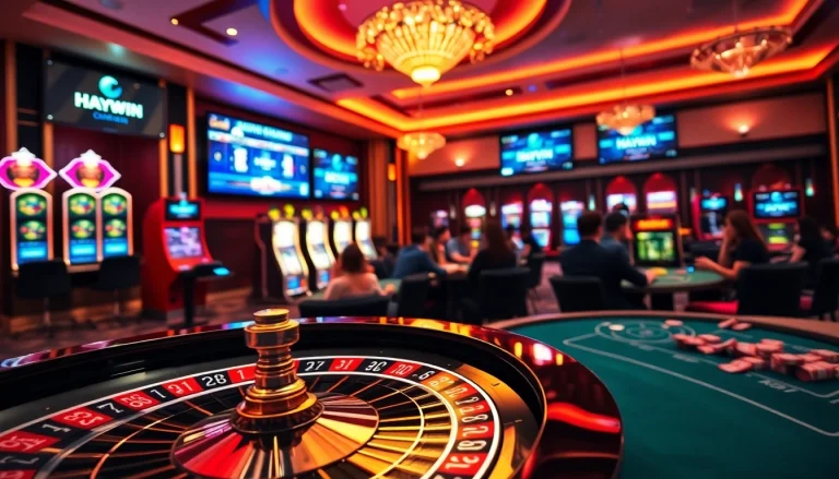 Exciting gambling scene highlighting Nhà cái Haywin's vibrant casino experience.