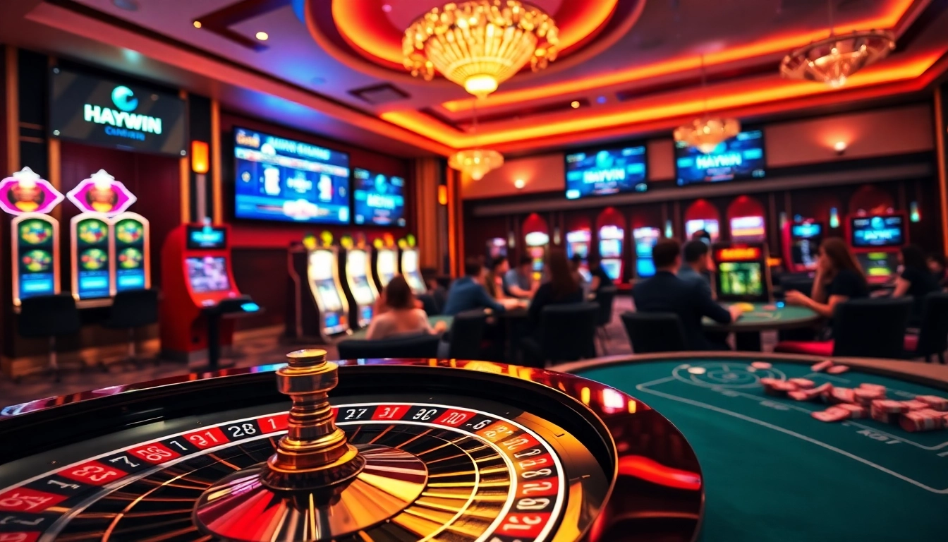 Exciting gambling scene highlighting Nhà cái Haywin's vibrant casino experience.